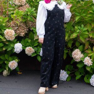 Vintage Reproduction Snowflake Corduroy Overalls